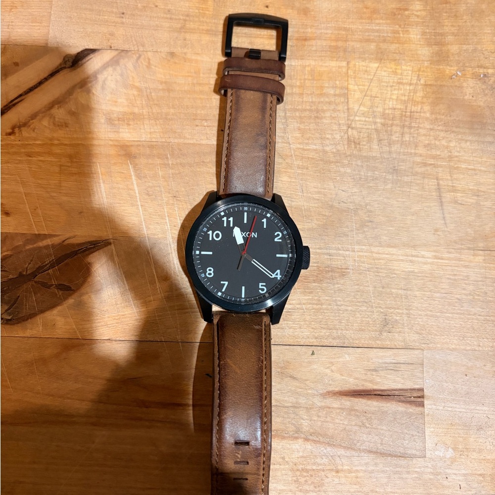 Nixon Safari Watch - Brown Leather Band